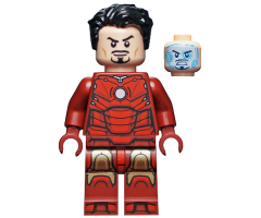 Iron Man Mark 3 Armor, Black Hair, Dark Red Arms