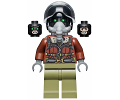 Vulture - Reddish Brown Bomber Jacket and Aviator Oxygen Mask
