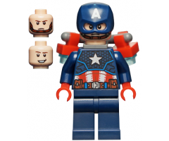 Captain America - Dark Blue Suit, Red Hands, Jet Pack