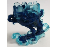 Minifigure Pedestal Ghost / Smoke with Marbled Dark Blue Pattern