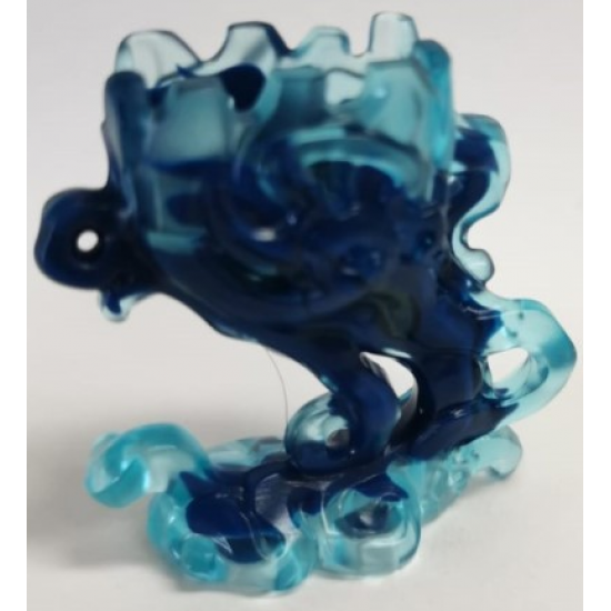 Minifigure Pedestal Ghost / Smoke with Marbled Dark Blue Pattern