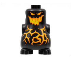 Body, Nexo Knights Scurrier with Orange and Yellow Eyes, Open Mouth and Cracks Pattern