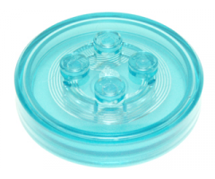Dimensions Toy Tag 4 x 4 x 2/3 with 4 Studs and Trans-Light Blue Bottom (Generic for Gadgets)