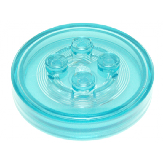 Dimensions Toy Tag 4 x 4 x 2/3 with 4 Studs and Trans-Light Blue Bottom (Generic for Gadgets)