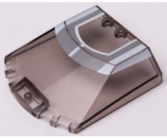Windscreen 6 x 6 x 1 1/3 Straight Sides with Light Bluish Gray Roof with White Stripes Pattern