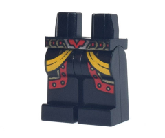 Hips and Legs with Red and Gold Armor and Yellow Straps Pattern