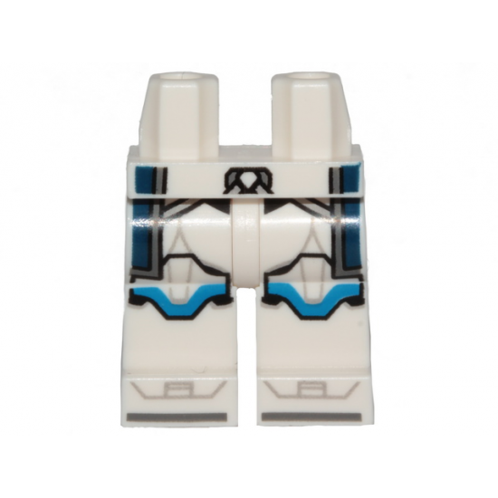 Hips and Legs with SW Clone Trooper Armor, Blue Markings and Dark Blue Kama Pattern