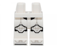 Hips and Legs with SW Clone Trooper and Black and Light Bluish Gray Markings and Knee Pads Pattern