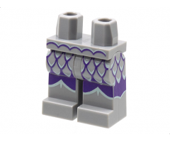 Hips and Legs with Dark Purple Scallop Lines and Knee Pads Pattern