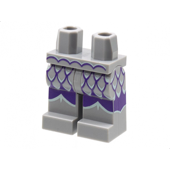 Hips and Legs with Dark Purple Scallop Lines and Knee Pads Pattern