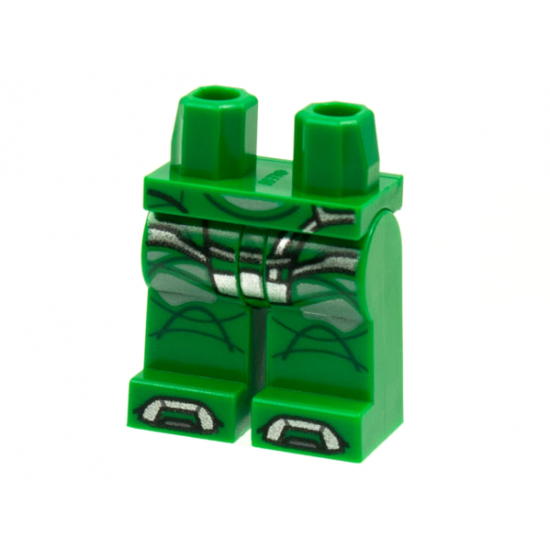 Hips and Legs with White Knee Pads, Silver Trim and Toes Pattern