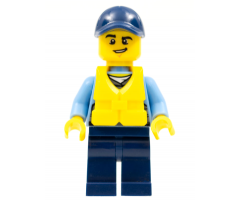 Police - City Officer, Life Jacket, Crooked Smile