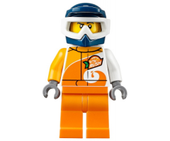 ATV Driver - Male, 'ViTA RUSH' Uniform, Orange Legs, Dark Blue Helmet