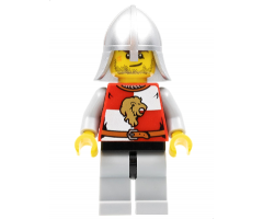 Kingdoms - Lion Knight Quarters, Helmet with Neck Protector, Crooked Smile and Scar