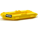 Boat, Rubber Raft, Small with White 'POLICE' on Dark Blue Background Pattern on Both Sides (Stickers) - Set 60068