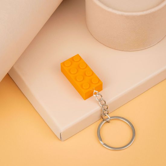 LEGO брелок для ключей: Кубик Оранжевый