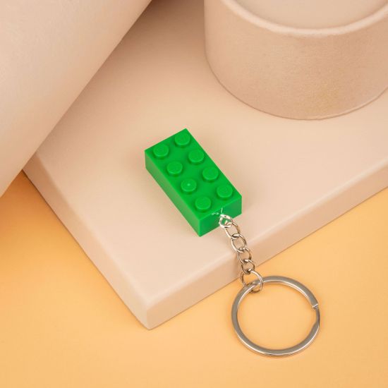 LEGO брелок для ключей: Кубик Зеленый