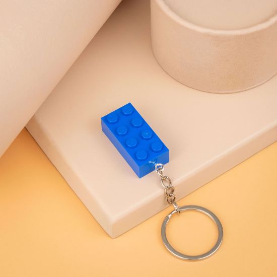 LEGO брелок для ключей: Кубик Синий 