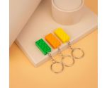 Набор LEGO брелоков для ключей: Кубики 2х4 Зеленый желтый оранжевй