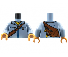 Torso Jacket with Zipper, Diagonal Belt and Bag on Back Pattern / Sand Blue Arms / Medium Nougat Hands