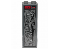 Brick 1 x 2 x 5 with Human in Carbonite with Red Buttons Pattern (Sticker) - Set 75292