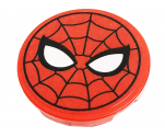 Tile, Round 3 x 3 with Spider-Man Mask Pattern (Sticker) - Set 76175
