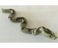 Snake, Large with Raised Head with Black Eyes and Dark Brown Markings Pattern