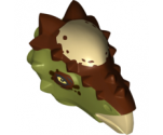 Dinosaur Head Stygimoloch with Reddish Brown Top with Tan Spot Pattern