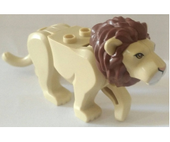 Cat, Large (Lion) with Reddish Brown Mane, Nougat Eyes, Nougat Nose and White Muzzle Pattern