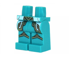 Hips and Legs with White and Gold Geometric Armor Pattern