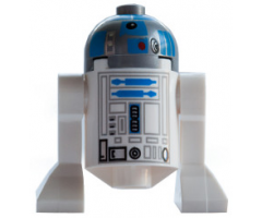 Astromech Droid, R2-D2, Flat Silver Head