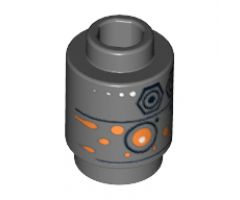 Brick, Round 1 x 1 with SW IG-88 Head Pattern