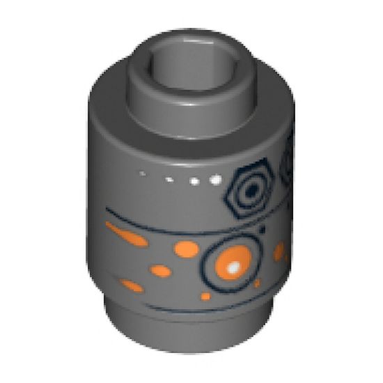 Brick, Round 1 x 1 with SW IG-88 Head Pattern