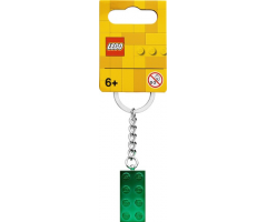 2 x 4 Brick - Chrome Green Key Chain