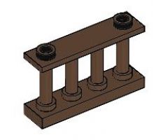 Fence 1 x 4 x 2 Spindled with 2 Studs