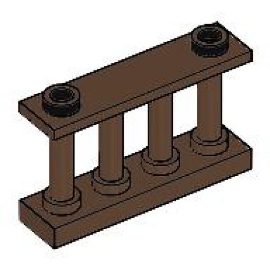 Fence 1 x 4 x 2 Spindled with 2 Studs