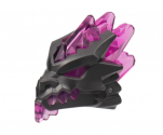 Minifigure, Head Modified Dragon Helmet with Molded Trans-Dark Pink Mouth, Eyes, and Crystal Shards Pattern