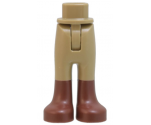 Mini Doll Hips and Trousers with Back Pockets with Reddish Brown Boots Pattern - Thin Hinge