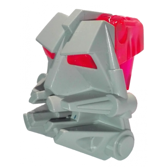 Bionicle Head Connector Block 3 x 4 x 1 2/3 with Trans-Dark Pink Bionicle Head Connector Block Eye/Brain Stalk (32553 / 32554)