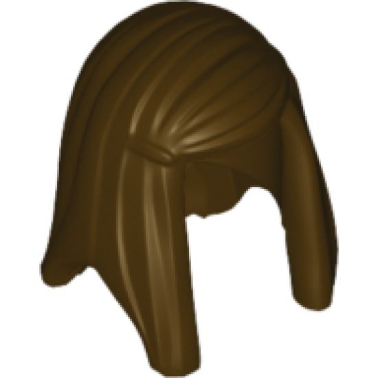 Minifigure, Hair Female Long Straight with Left Side Part