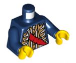 Torso Pirate Governor with Red Sash Pattern / Dark Blue Arms / Yellow Hands