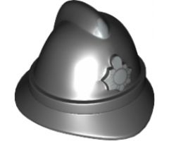 Minifigure, Headgear Police Helmet with Silver Badge Pattern