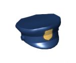 Minifigure, Headgear Hat, Police with Gold Badge (printed) Pattern