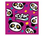 Tile 2 x 2 with BeatBit Album Cover - Pandas and Polka Dots Pattern
