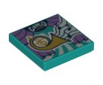 Tile 2 x 2 with BeatBit Album Cover - Gold French Horn Pattern