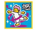 Tile 2 x 2 with BeatBit Album Cover - Ballet Dancer with Magenta Streamer Pattern