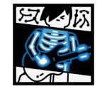 Tile 2 x 2 with BeatBit Album Cover - Guitarist X-Ray Pattern