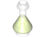 Minifigure, Utensil Bottle, Erlenmeyer Flask with Trans-Bright Green Fluid Pattern