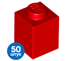 Набор из 50 Новых деталей 3005 Red