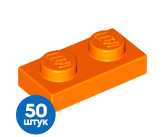 Набор из 50 Новых деталей 3023 Orange